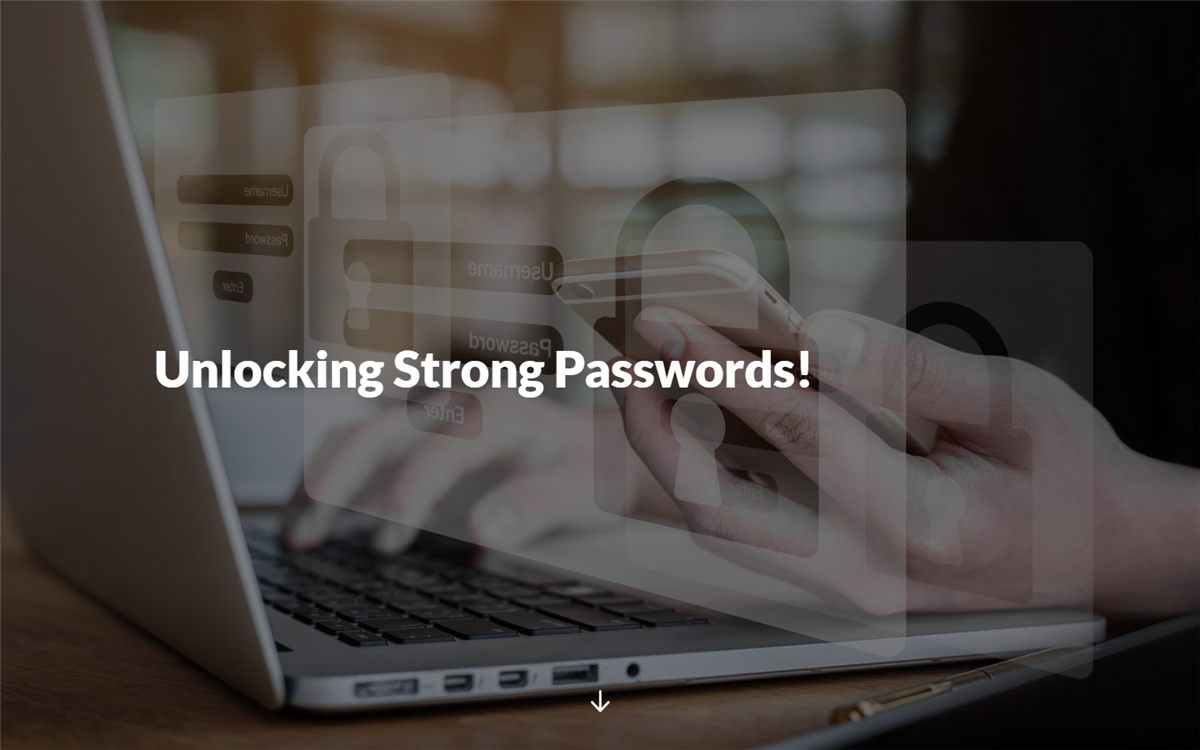 Title screen of the Unlocking Strong Passwords course